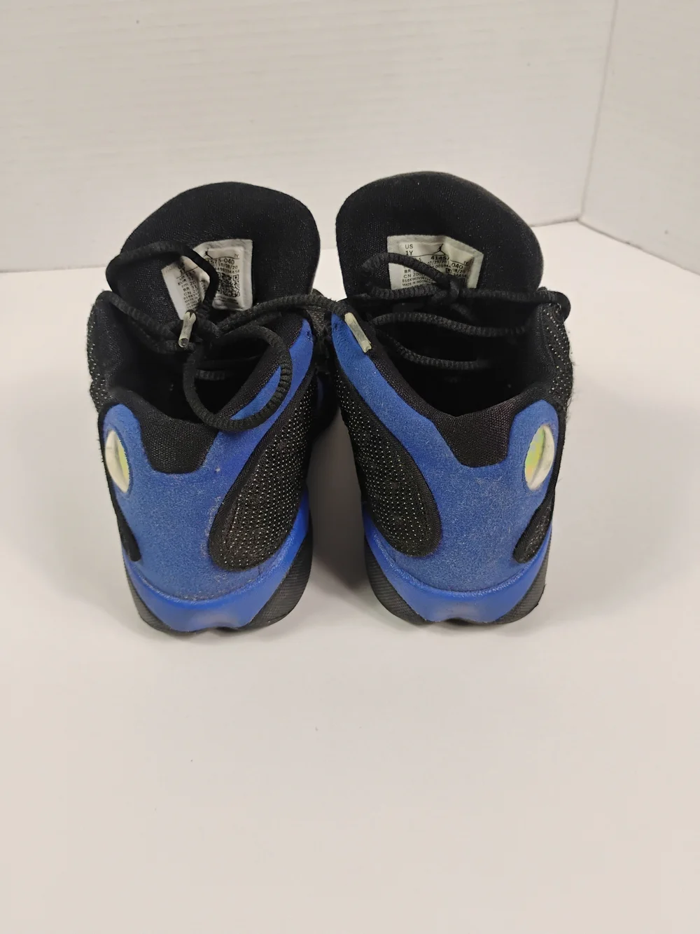 Jordan Kids' Black and Royal Blue Retro Basketball Sneakers